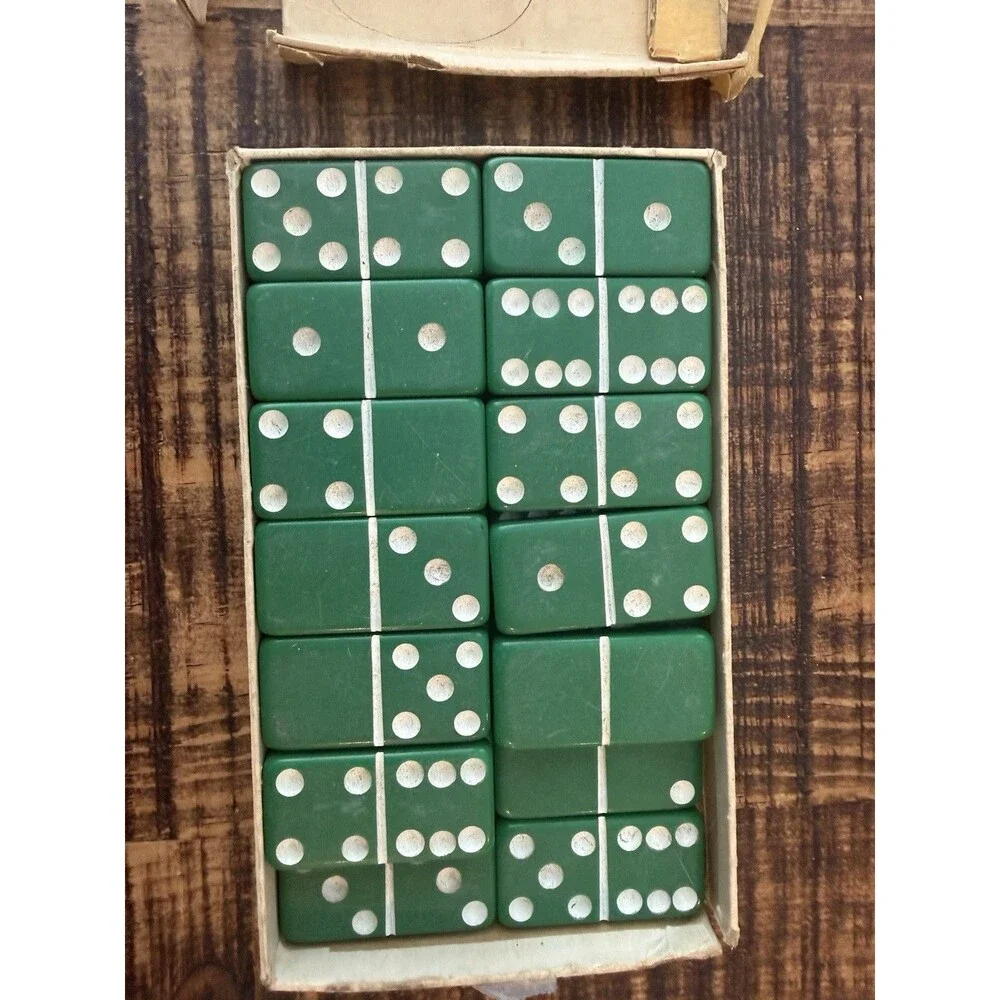 Vintage Puremco Standard Marblelike Dominoes  NO. 616  Waco Texas USA